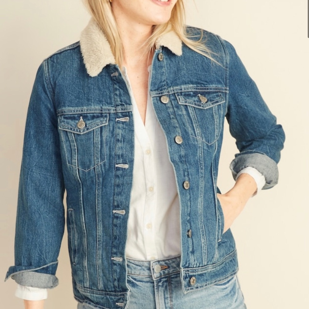 OLD DAVY DENIM SHERPA JACKET | XS |